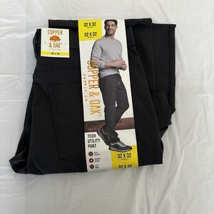 Copper & Oak Men's All Day Tech Pants 32x32 Straight Fit Gray